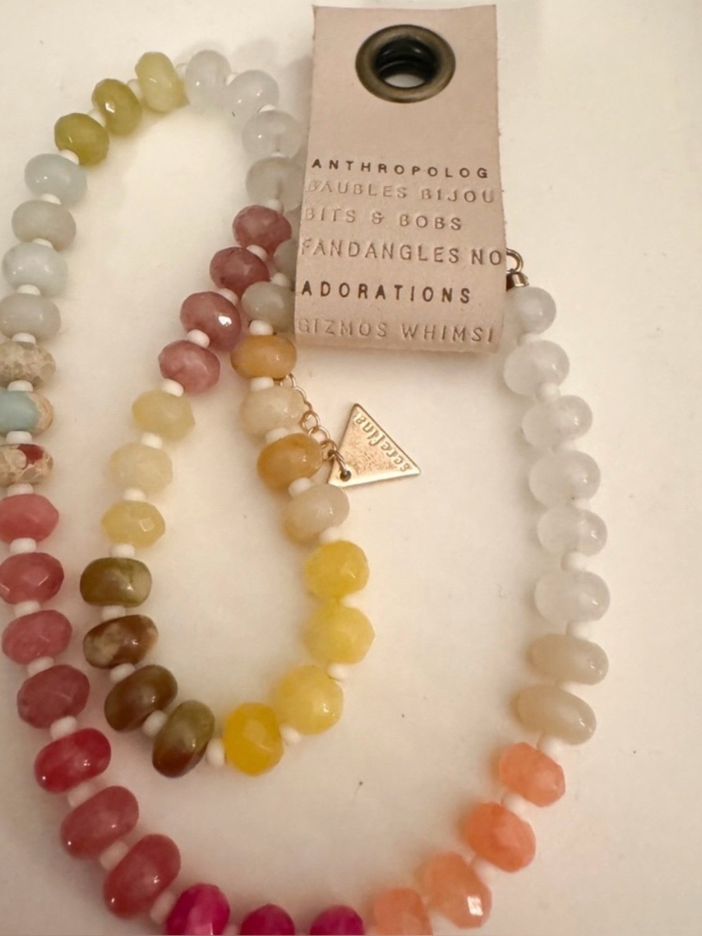 Anthropologie Serefina Rainbow Stone Necklace
